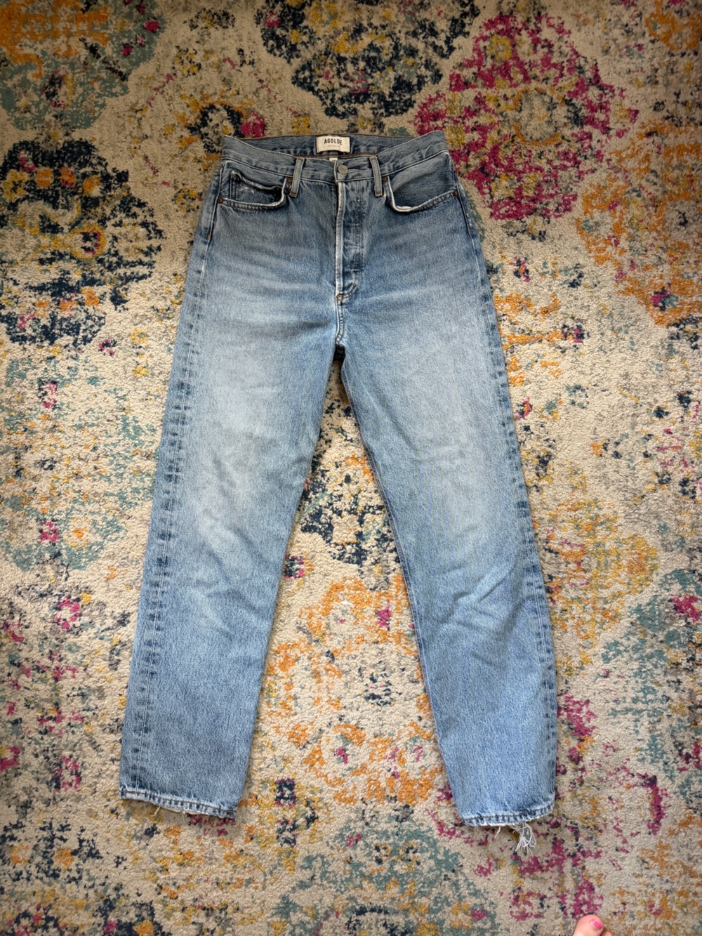 Agolde Light Blue Slim Straight Jeans